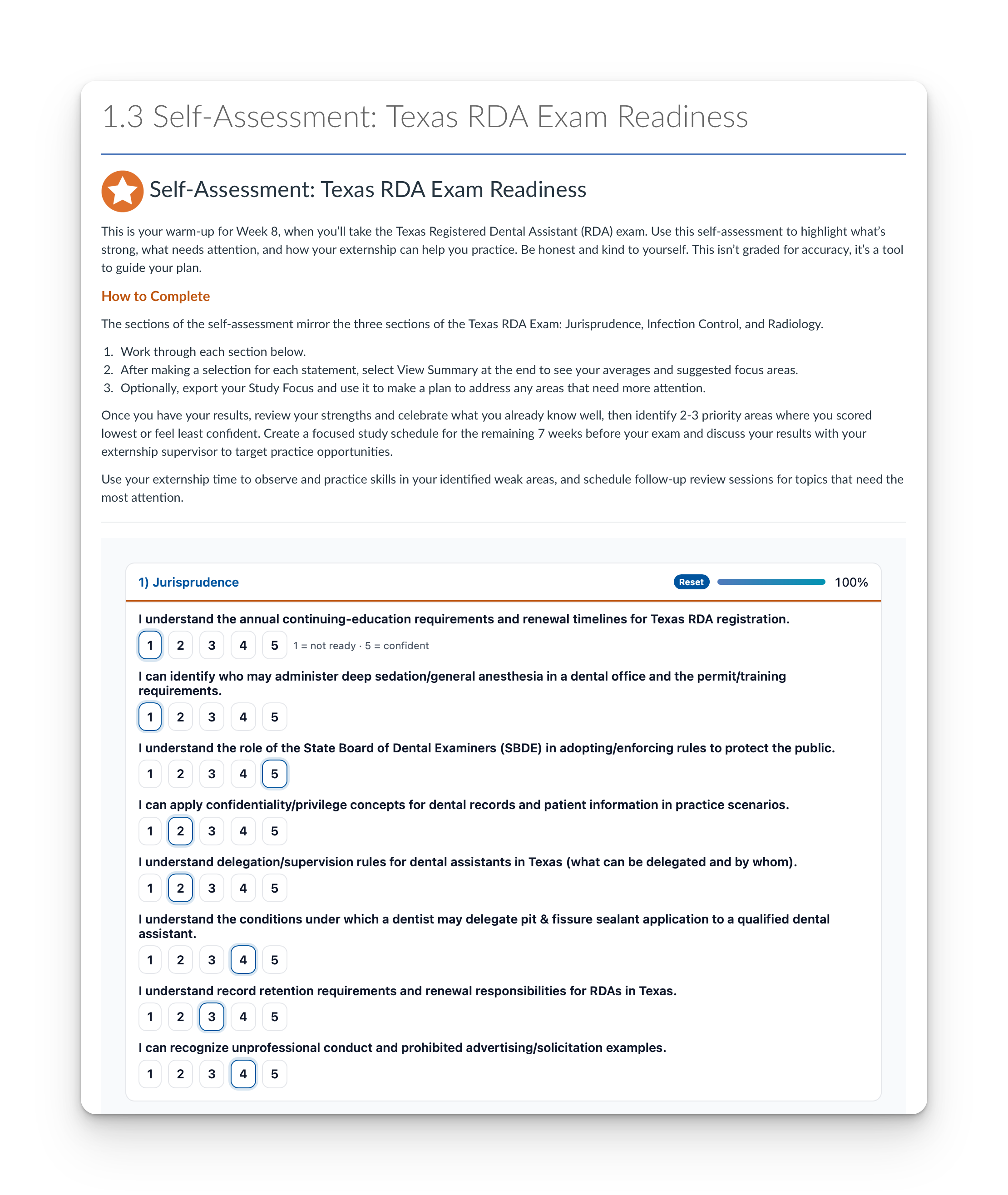 Dental Assisting Canvas Course