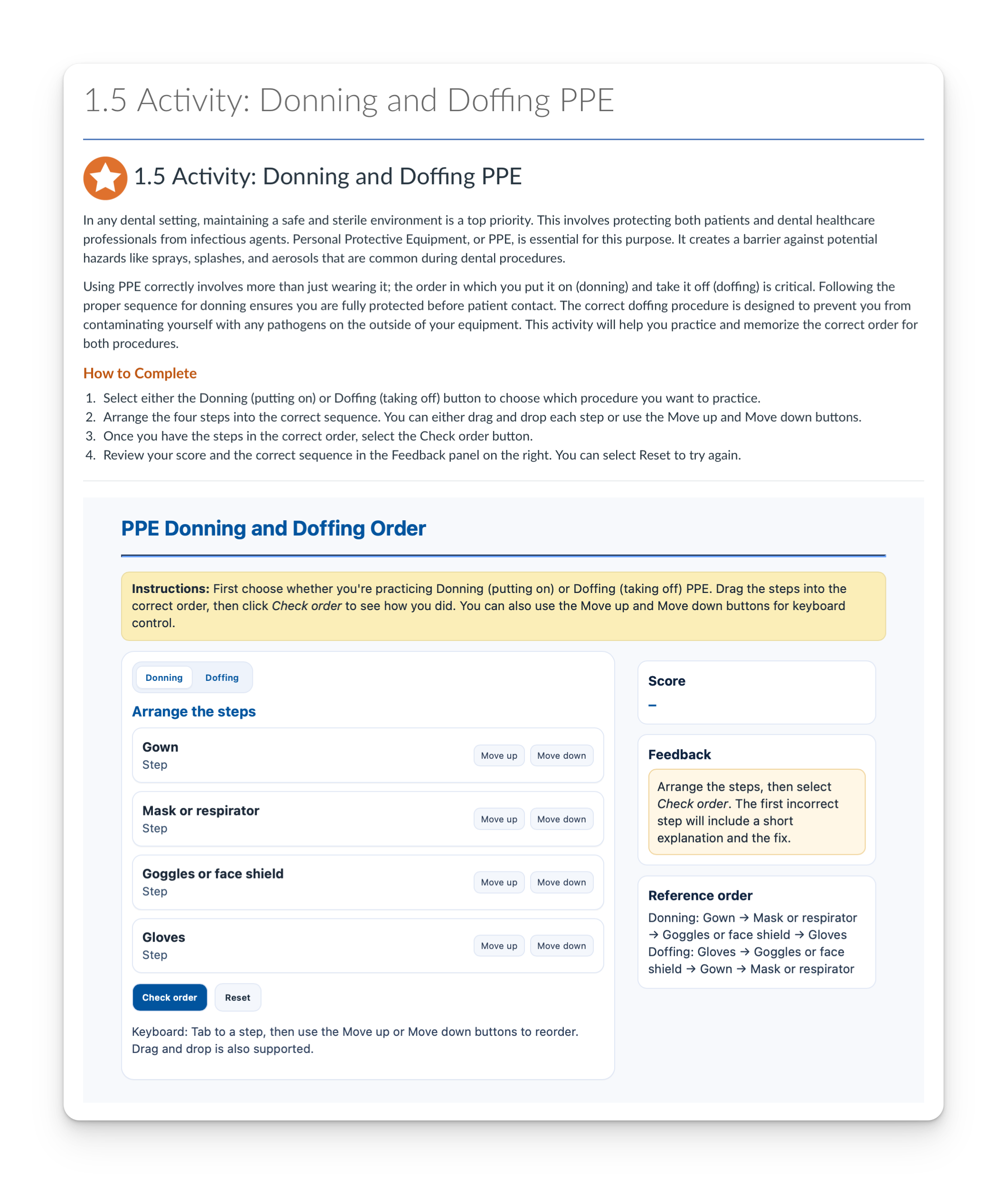 Assessment Interface